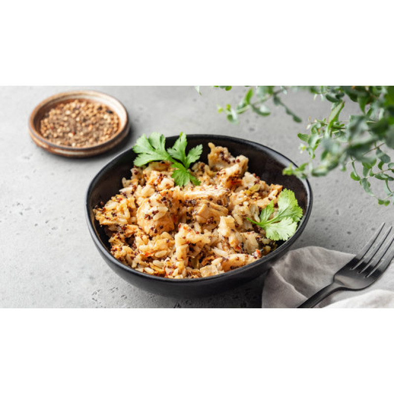Курица с рисом, киноа и овощами, ВП