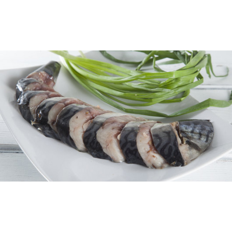 Скумбрия соленая кусочки в/у, 300 г