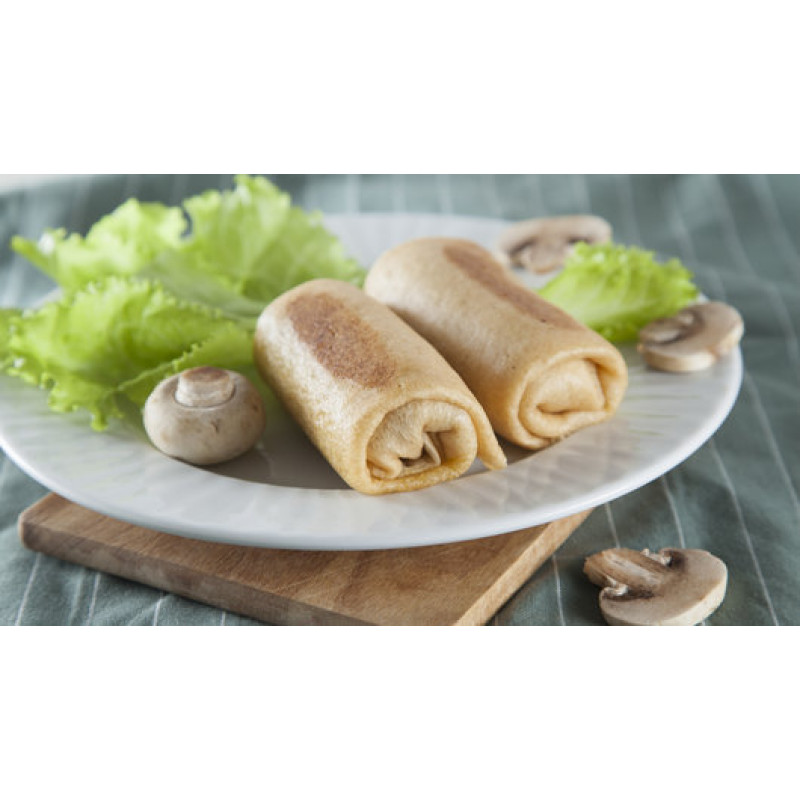 Блинчики с курицей, грибами и сыром зам.